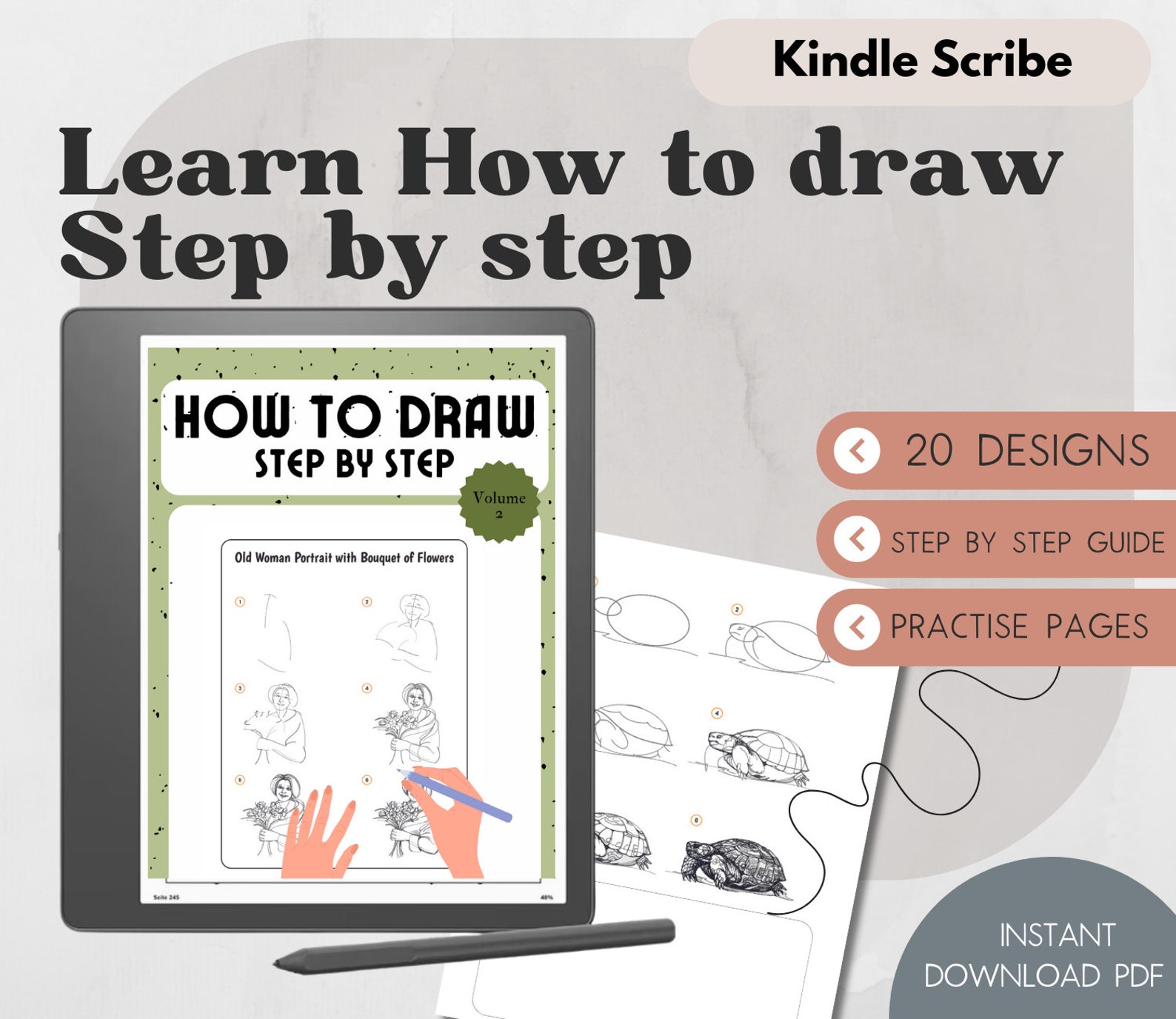 Learn How to Draw Kindle Scribe Template Kindle Creativity Kindle ...