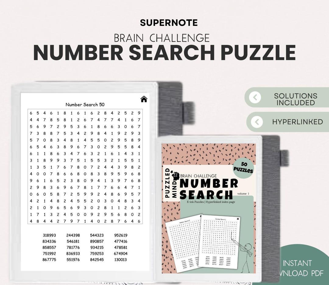 Supernote Templates Number Search Supernote Puzzles Nomad Template 2025 ...