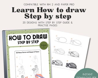 Erlerne das Zeichnen für Remarkable Geräte Template Remarkable 2 Creativity Paper Pro Schritt für Schritt Zeichnungs-Anleitung für das Remarkable Paper Pro PDF