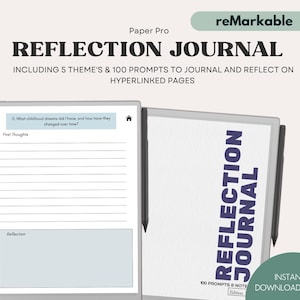 Guided Reflection Journal Remarkable Template Paper Pro Journal Remarkable templates 2025 Journalling Remarkable 2 RMPP compatible PDF
