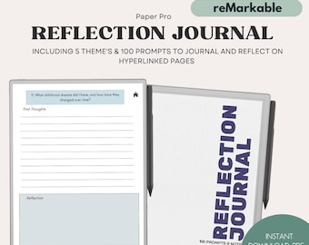 Guided Reflection Journal Remarkable Template Paper Pro Journal Remarkable templates 2025 Journalling Remarkable 2 RMPP compatible PDF