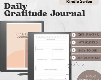 Daily Gratitude Journal Kindle Scribe Template Planner Kindle Scribe Templates Epaper Journal Kindle Scribe Cover PDF Journal Gratitude