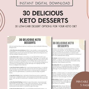 30 Delicious Keto Dessert Recipies Keto Meal plan Low-carb Desserts Sugar-free meals Sugar-free sweets Keto Food