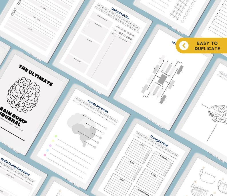 Supernote the Ultimate Brain Dump Journal Supernote Templates Hyperlinked Supernote Nomad Manta ...