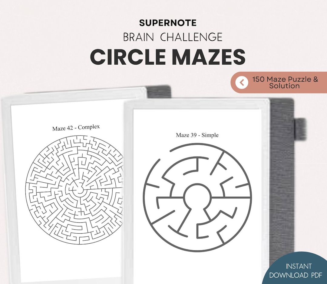 Supernote Circle Mazes Supernote Templates Manta Template Nomad Puzzles ...
