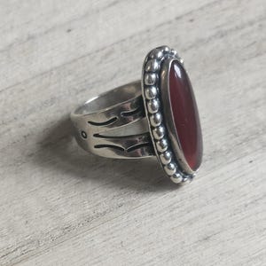 vintage  carnelian Carolyn pollack relios ring size P