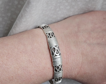 vintage bali bangle sterling silver