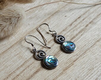 Vintage abalone shell earrings