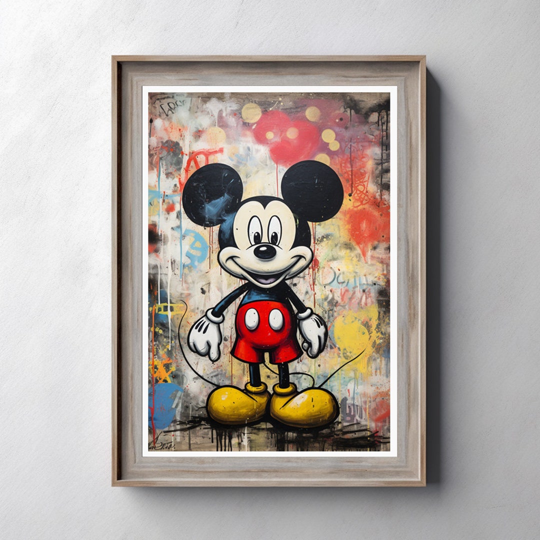 Mickey Mouse Street Art Graffiti POSTER ART PRINT Wall Decor - Etsy