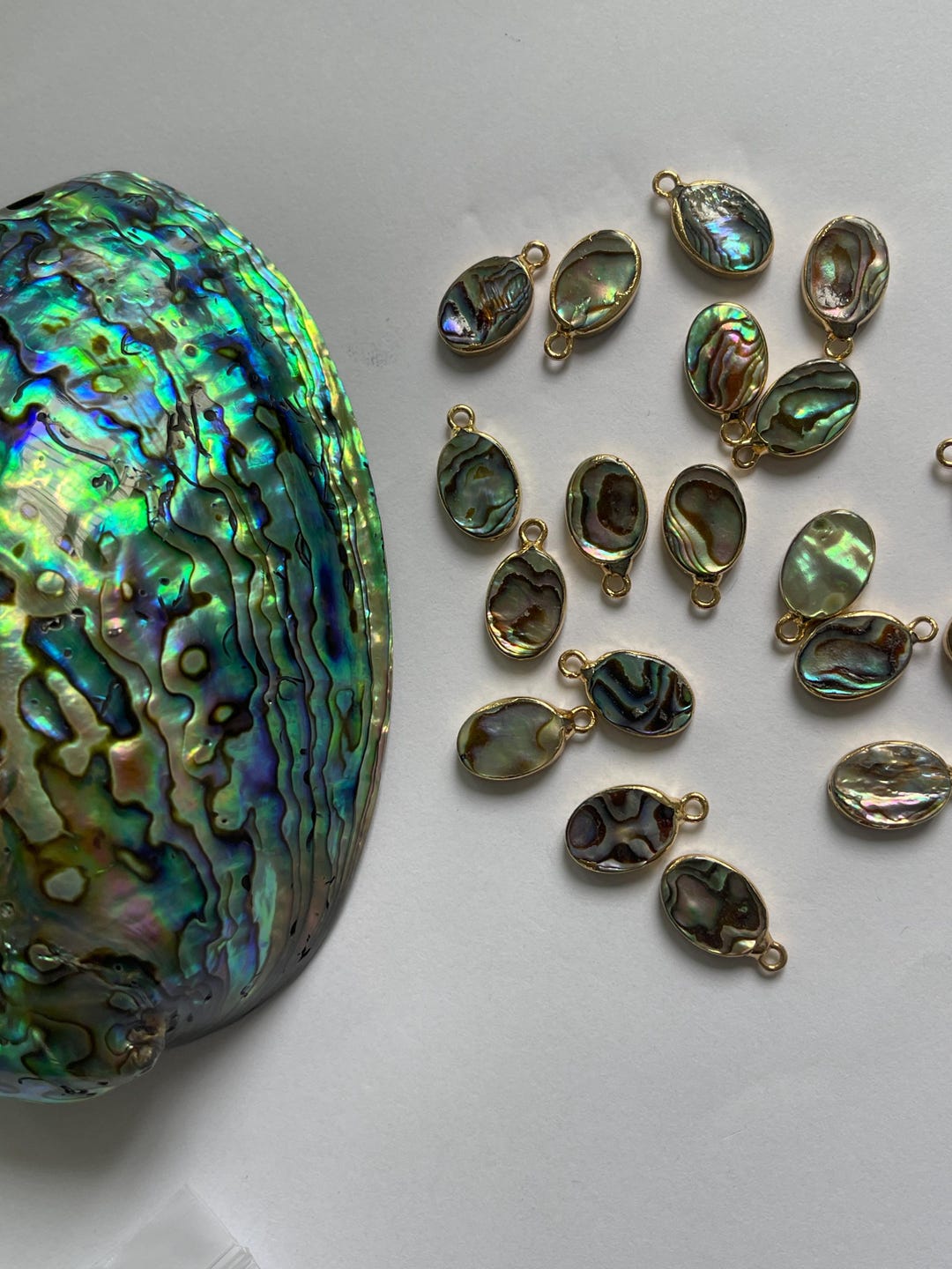 5 Pcs Natural Oval Abalone Shell Gold Plated Pendants , E582-2 - Etsy ...