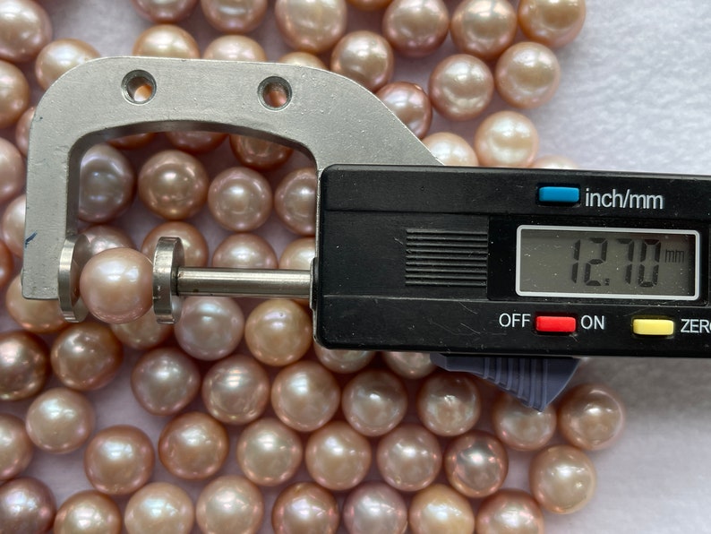 Calip R Peach 12-13mm Lavender Edison Pearl, Round Freshwater Pearl,e004 - Etsy