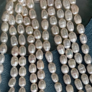 AAA 5-6mm  natural white rice freshwater loose pearls, genuine rice freshwater pearl strand, E073