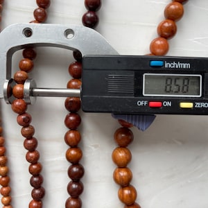 Natural Sandal Wood Beads, Smells Nice 4mm 6mm 8mm 10mm 12mm Round Wooden Beads 15.5” or 40cm Full Strand, US tariffs included, E009 image 4