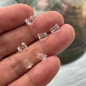 Clear Silicone Earring Backs, Soft Rubber Earring Nuts, E506