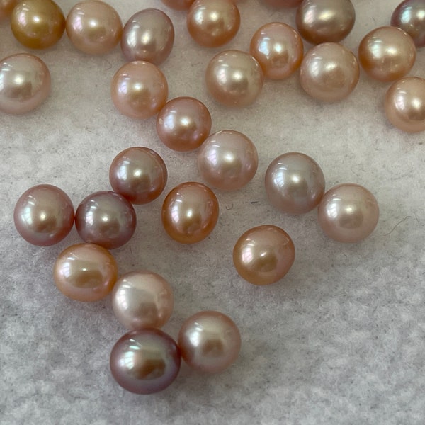 AA 6-7mm 7-8mm Natural Near Round Lavender Fresh Water Pearl For Earrings, Necklace, Bracelet, Pendants, Jewelry Making, E022