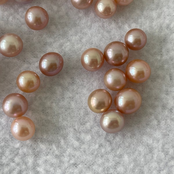 AAAA 6-7mm Natural Round Lavender Fresh Water Pearl For Earrings, Necklace, Bracelet, Pendants, Jewelry Making, E019