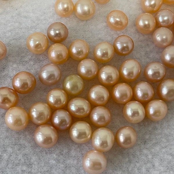 AAA 6-7mm Natural Round Pink Fresh Water Pearl For Earrings, Necklace, Bracelet, Pendants, Jewelry Making, E020