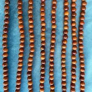 Natural Sandal Wood Beads, Smells Nice 4mm 6mm 8mm 10mm 12mm Round Wooden Beads 15.5” or 40cm Full Strand, US tariffs included, E009 image 2