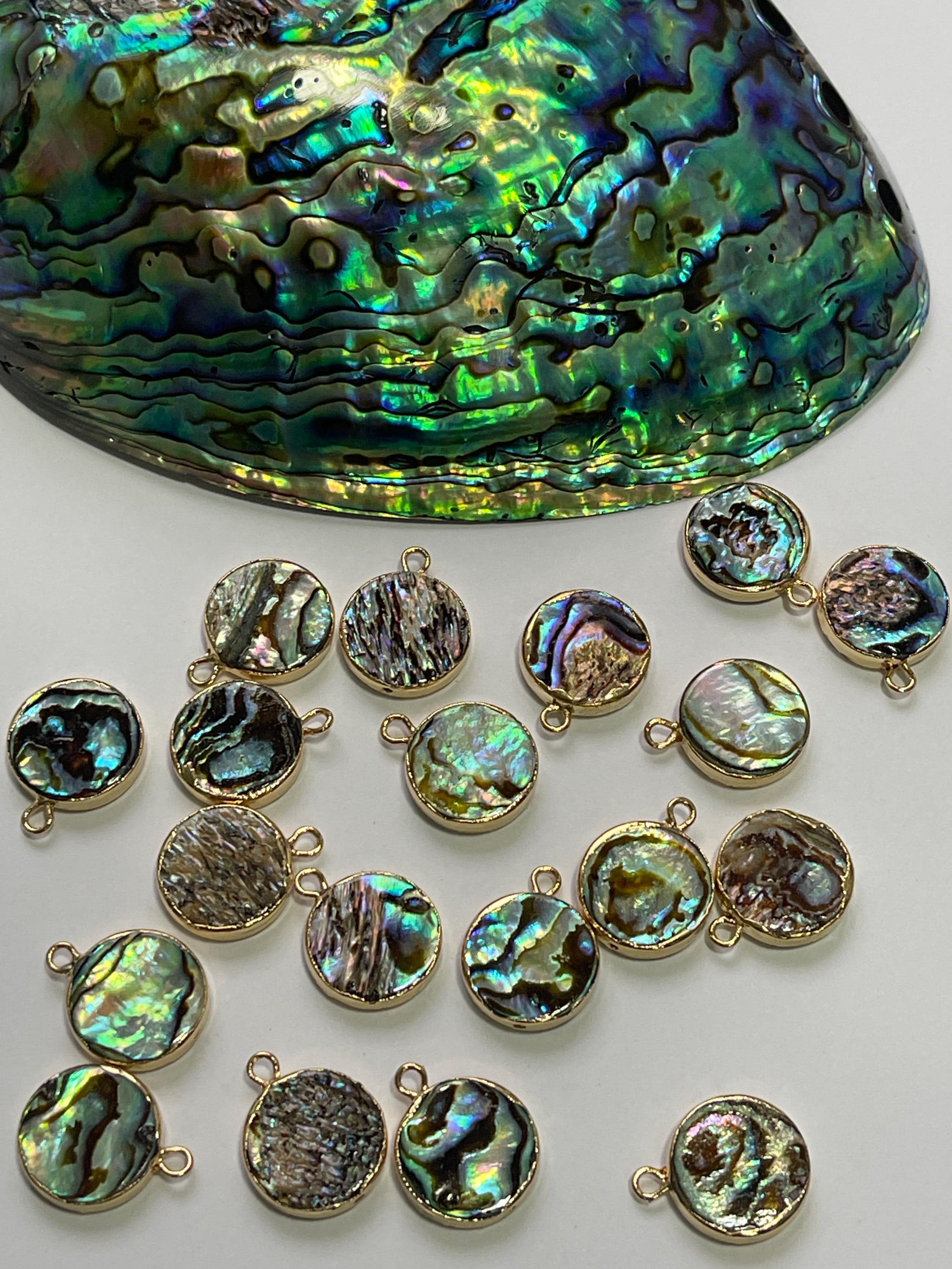 5 Pcs Natural Round Abalone Shell Gold Plated 14mm Pendants , E583-3 - Etsy