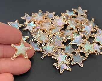 BOROSA Colgant De Concha De Abulón Natural, Joyería Con Forma De