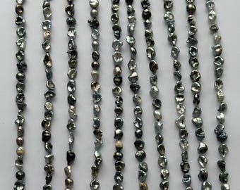 Tahitian Keshi Pearls for Jewelry – Natural Colors, Organic Shapes, 16 inches , E749