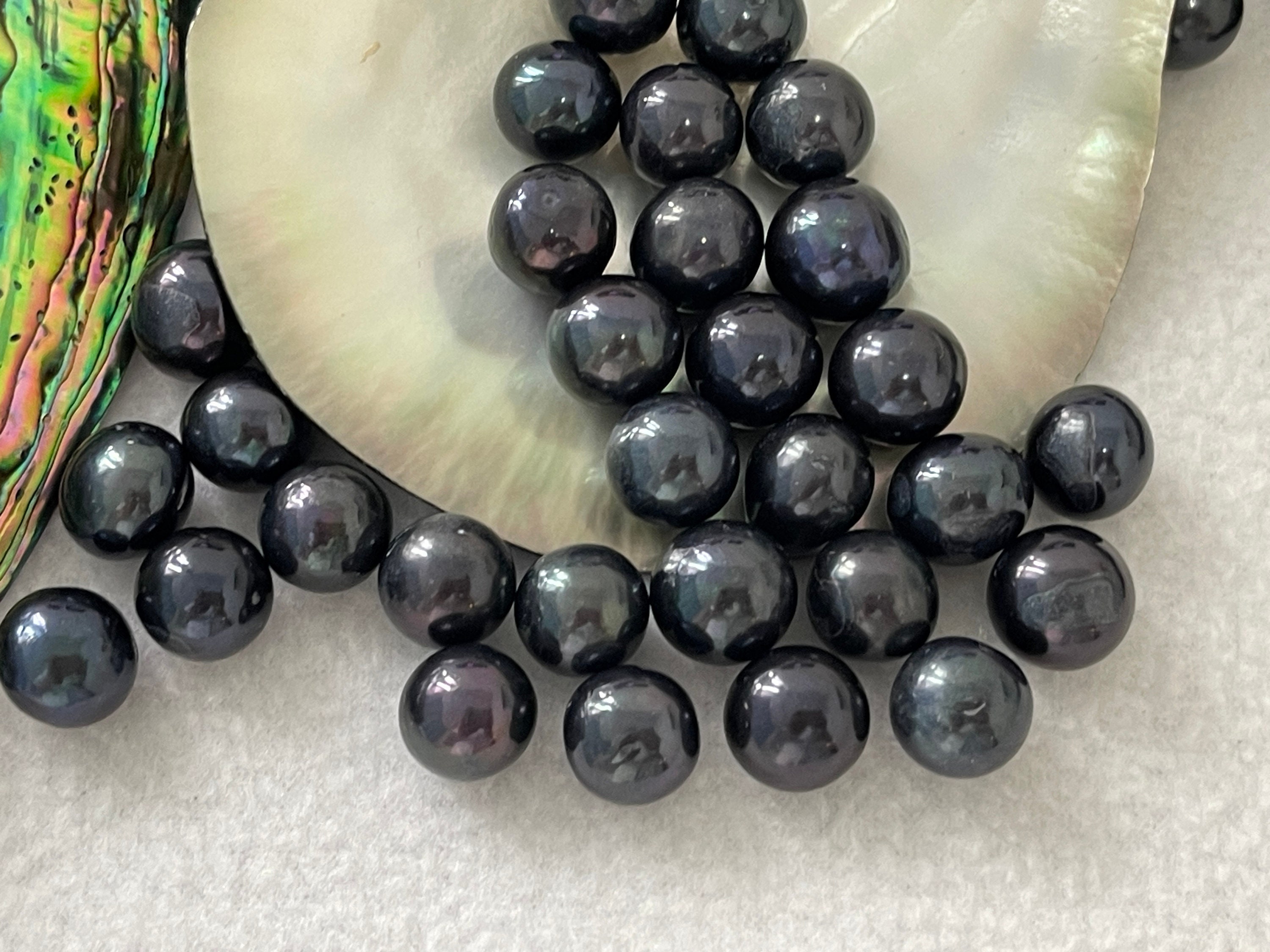 ダイマウス　diemouse black pearls hapy ver TL067 (AA 13.5mm Tahitian Black Pearl Loose Pearls Pair