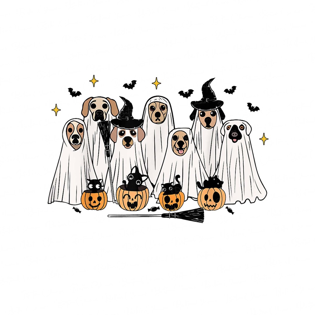 Ghost Dog Retro Spooky Season Png Ghost Dog Halloween Png - Etsy