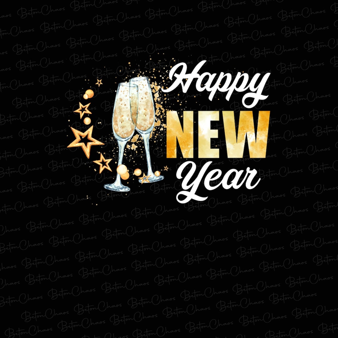 Cheers to the New Year Png2023 Happy New Year Pnghappy New Etsy