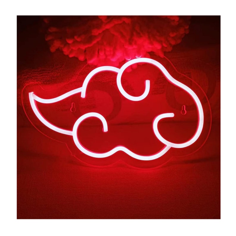 Akatsuki Cloud Neon Sign Anime Neon Sign Akatsuki Neon Sign Akatsuki Cloud Neon Sign for Wall