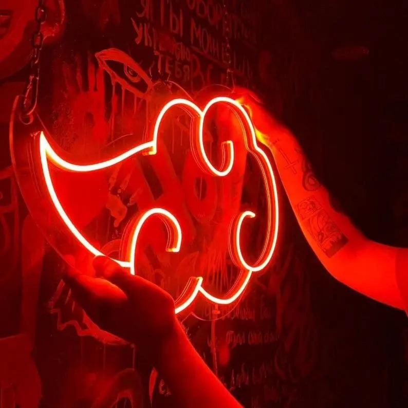 Akatsuki Cloud Neon Sign Anime Neon Sign Akatsuki Neon Etsy