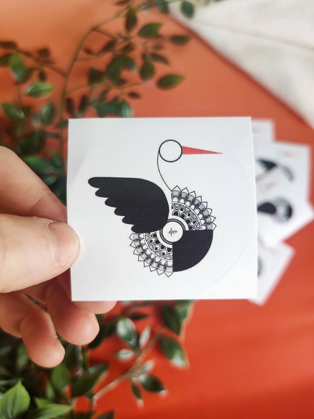 Stork Sticker Set - Round Sticker - Symbol of Alsace - Etsy