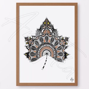 Autumn Decor - Printable Autumn Leaf - Autumn Print - Wall Art