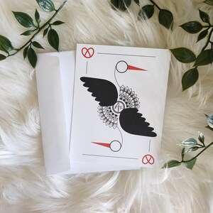 Carte d'Alsace - Carte de vœux - Carte avec enveloppe - Carte postale - Cigogne