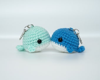 Crochet Mini Whale Keychain Amigurumi Handmade Bagcharm Knitted Paws knittedpawsau