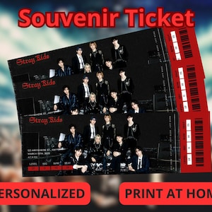 Dominate World Tour Konzertticket / Stray Kids personalisiertes, druckbares Stray Kids Ticket / Digitales Ticket