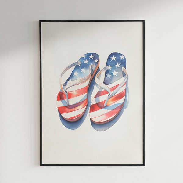 Patriotic Flip Flops - Etsy
