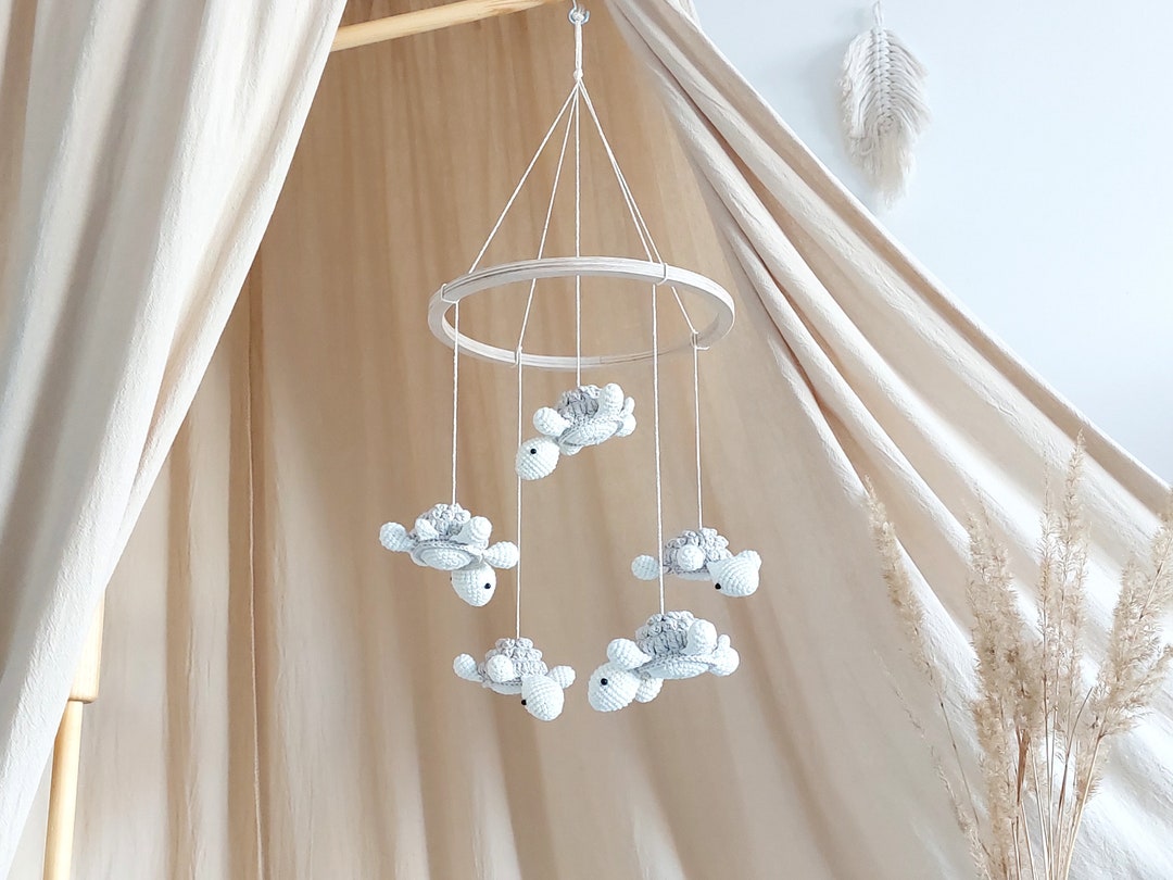 Turtle Baby Mobile Ocean Nursery Mobile Tortoise Crib Etsy