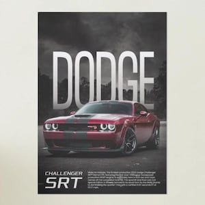 Dodge Challenger SRT Digital Poster – Drivique Exclusive