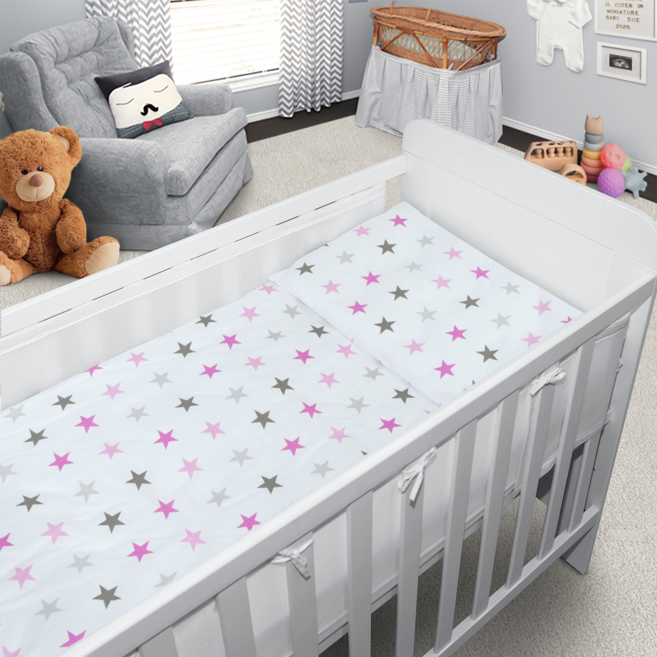 Mini top cribs bedding