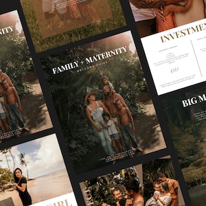 Family Photography Pricing Template | Wedding Pricing Guide List | Photographer Price Guide | Canva Template