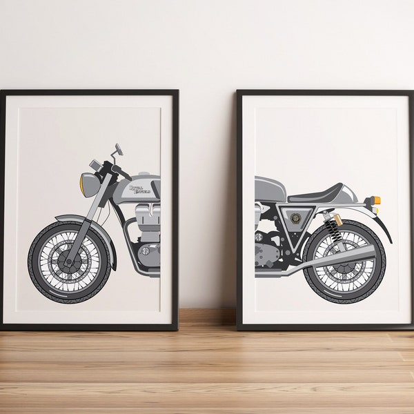 Royal Enfield Continental GT, Digital Poster, Gift, Birthday, Anniversary