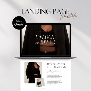 Canva Website Template, Landing Page, Sales Page, Virtual Assistant, Coaching Template, Landing Page For Coaching Services, Services Website