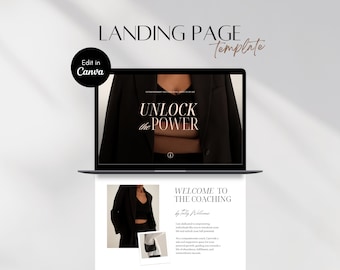 Canva Website Template: Landing Page for Coaches (Digital Download)