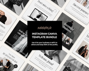NEW Instagram Post & Stories Templates, 200 Social Media Templates With Master Resell Rights, MRR/PLR, Instagram Canva Template Bundle