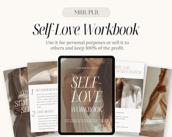 Self-Love Workbook: Canva Template with MRR/PLR Rights