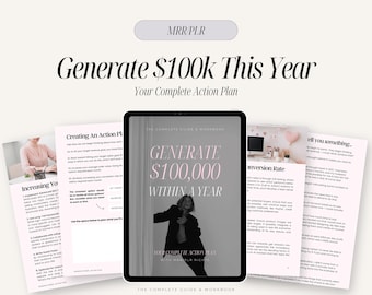 MRR Generate 100k This Year eBook w/ Master Resell Rights, PLR Digital Products, Passive Income eBook, Sell As Your Own, Digital Marketing