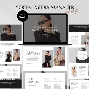 Canva Website Template, Landing Page, Sales Page, Virtual Assistant, Build a Website, Social Media Agency, Social Media Manager