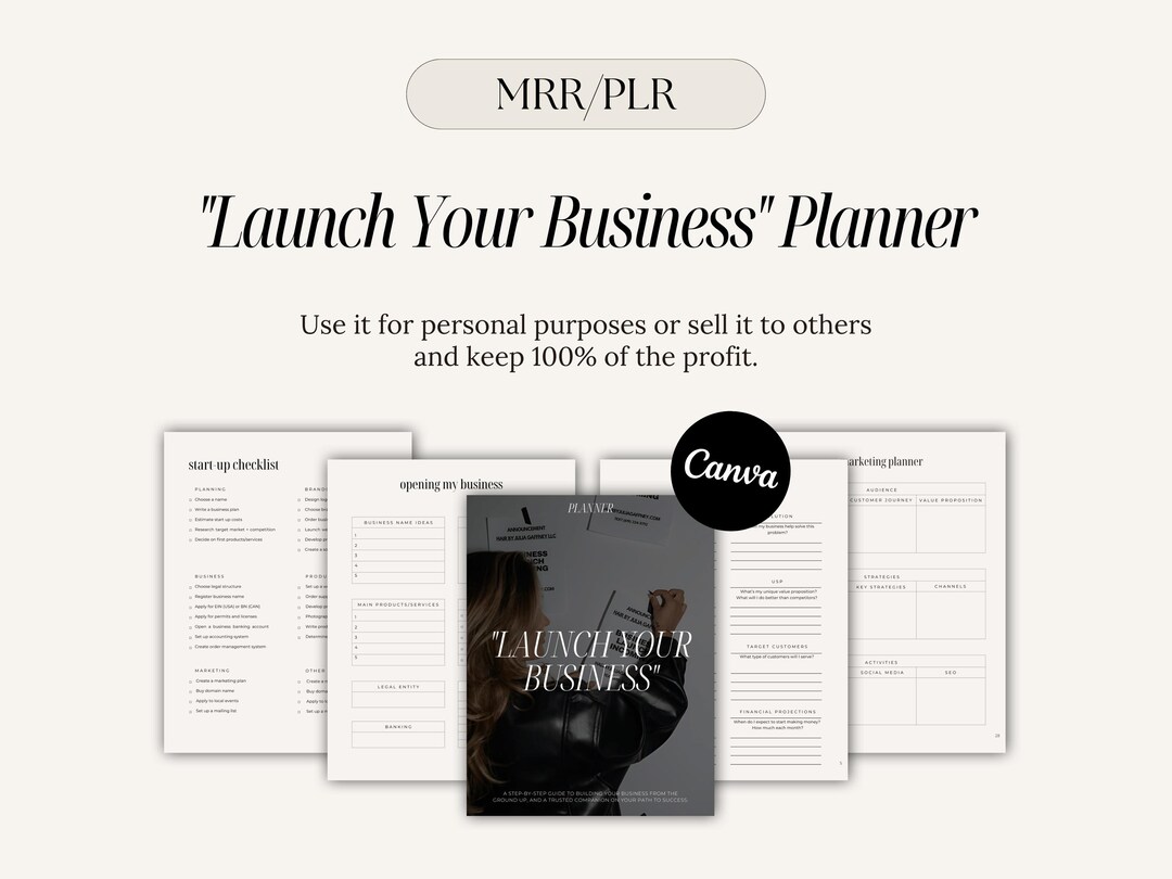 Picture of MRR Business Launch Planner, Small Business Planner W/ Master Resell ...
