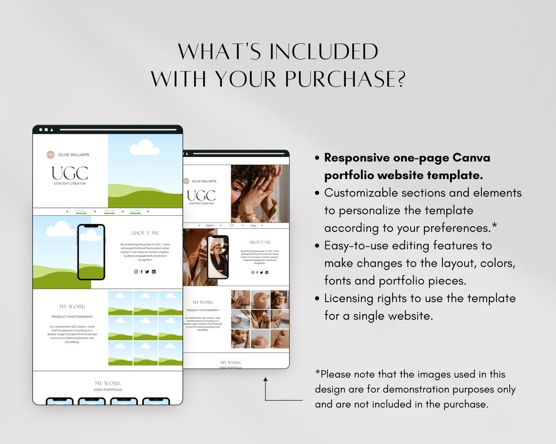 Minimal UGC Portfolio, UGC Pitch, UGC Canva Website, Virtual Assistant ...