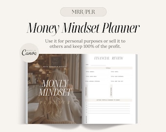 Money Mindset Planner w/ Master Resell Rights, Achieve Your Financial Goals, Sell As Your Own, Digital Marketing, MRR PLR, Digital Journal